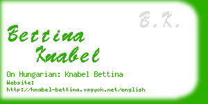 bettina knabel business card